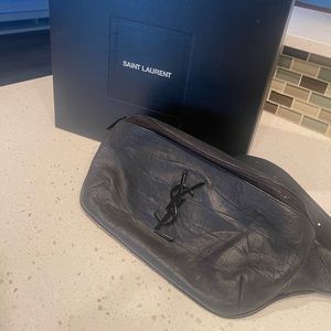 YSL Saint Laurent Leather Unisex Belt Bag / Crossbody
